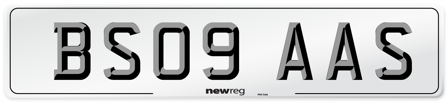 BS09 AAS Number Plate from New Reg